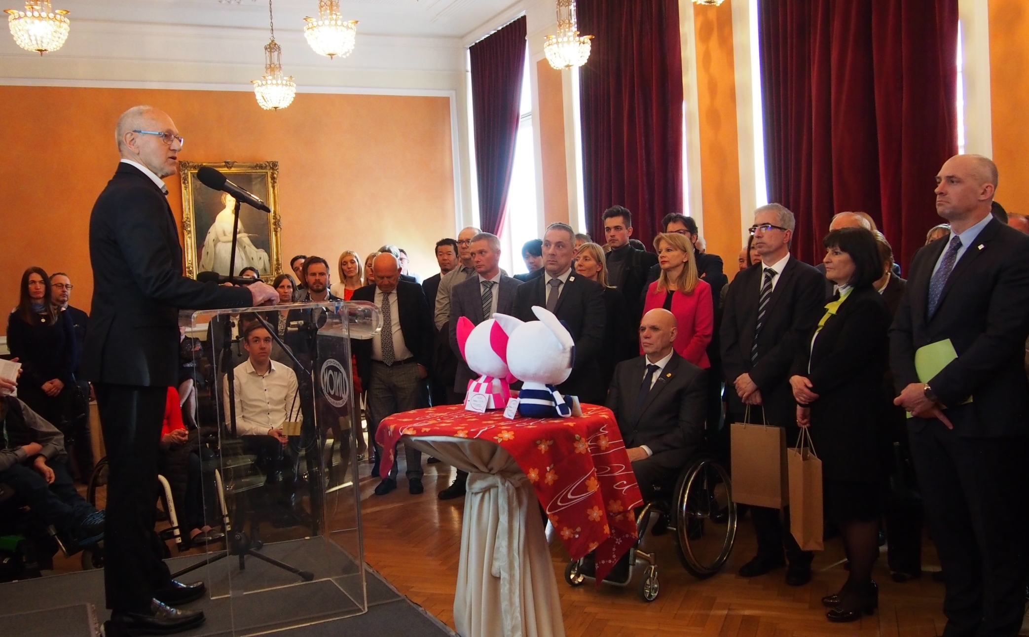 Govor g. Mira Cerarja, ambasadorja Slovenije za šport, strpnost in fair play ter dobitnika zlate medalje na olimpijskih igrah v Tokiu 1964